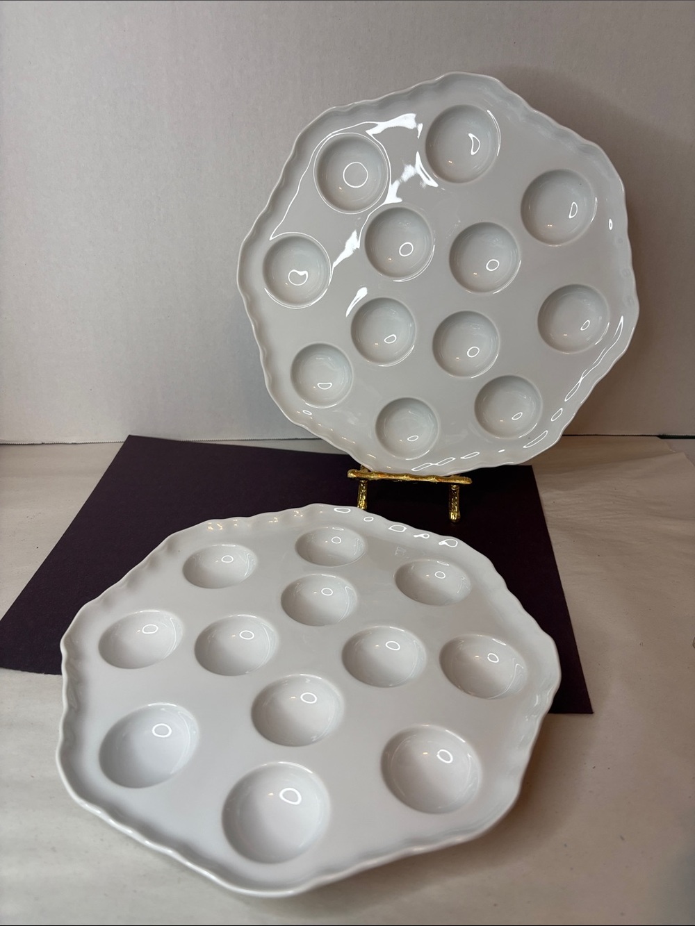Luzifer Bauscher Weiden Bavaria Escargot Plates Set of 2